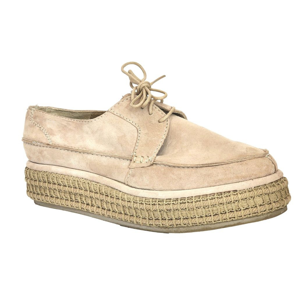 RACHEL COMEY Reeves Beige‎ Nubuck Leather Espadrille Platform Oxford Shoes 9